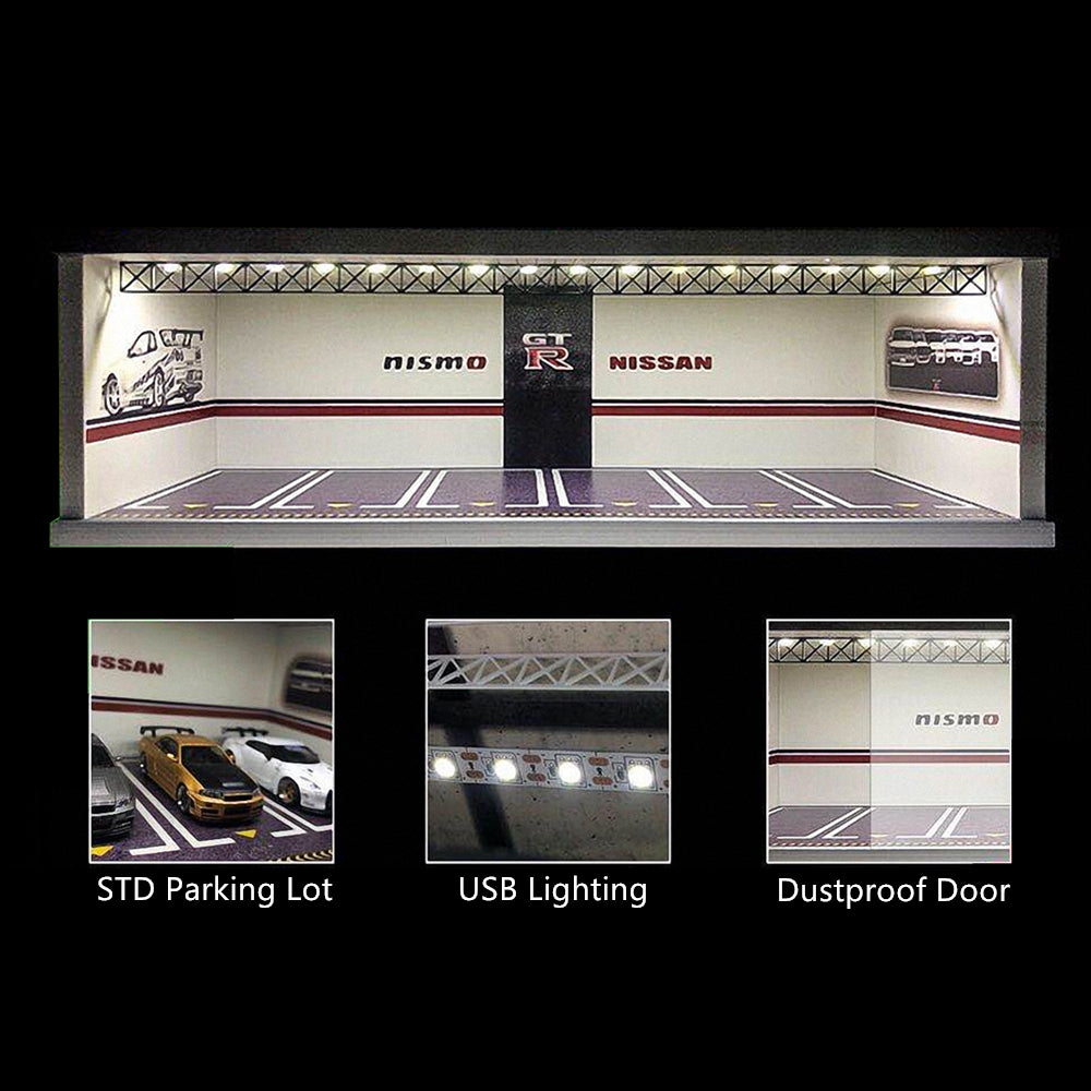 1/64 Diorama JDM Parking Lot with LED – 164model