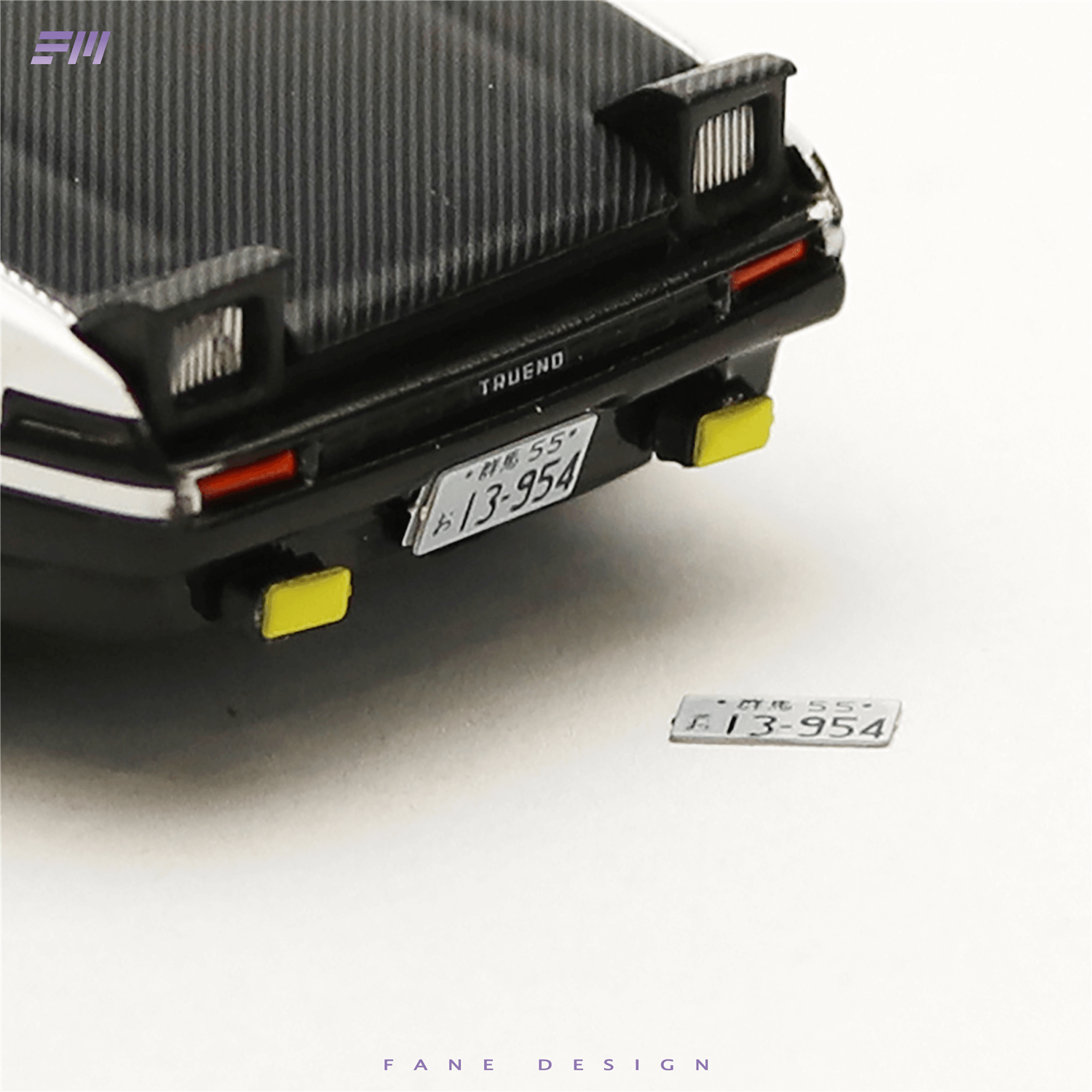 1/64 Scale Initial D Metal Stamped License Plate - 164model