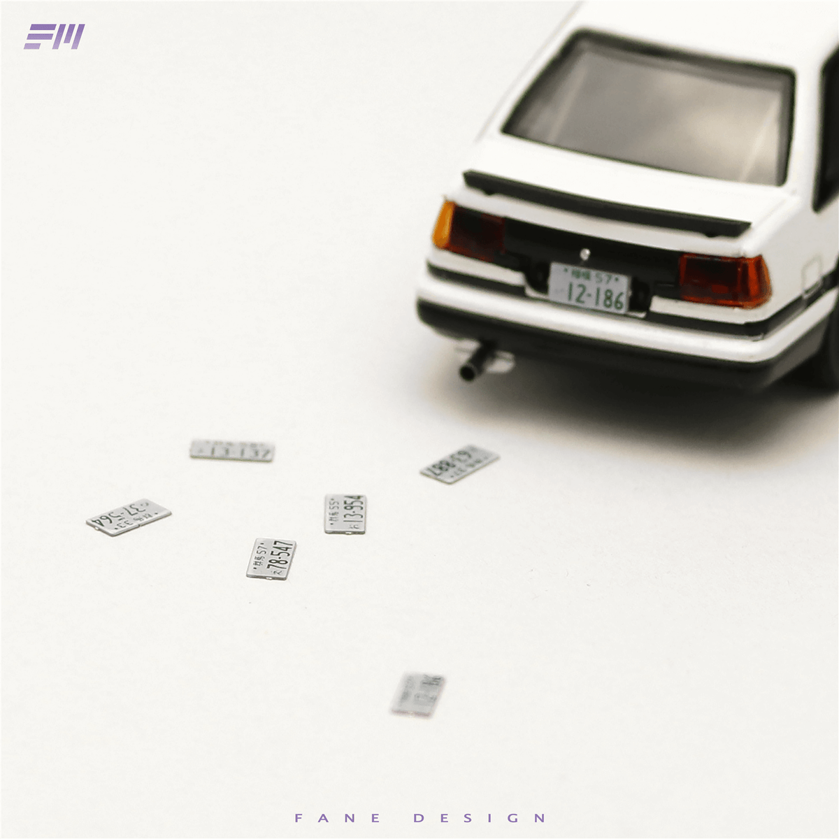 1/64 Scale Initial D Metal Stamped License Plate – 164model