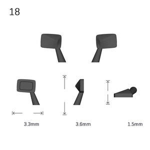 Side Mirrors 1/64 Scale Custom Parts 2Pcs Set - 164model