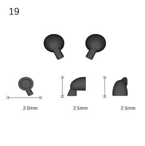 Side Mirrors 1/64 Scale Custom Parts 2Pcs Set - 164model