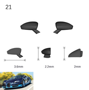 Side Mirrors 1/64 Scale Custom Parts 2Pcs Set - 164model