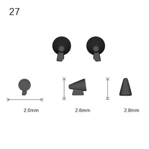 Side Mirrors 1/64 Scale Custom Parts 2Pcs Set - 164model