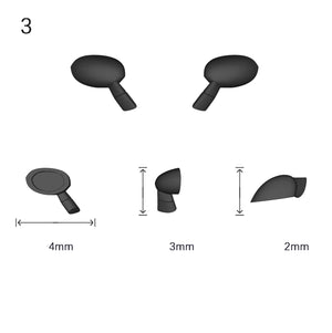 Side Mirrors 1/64 Scale Custom Parts 2Pcs Set - 164model