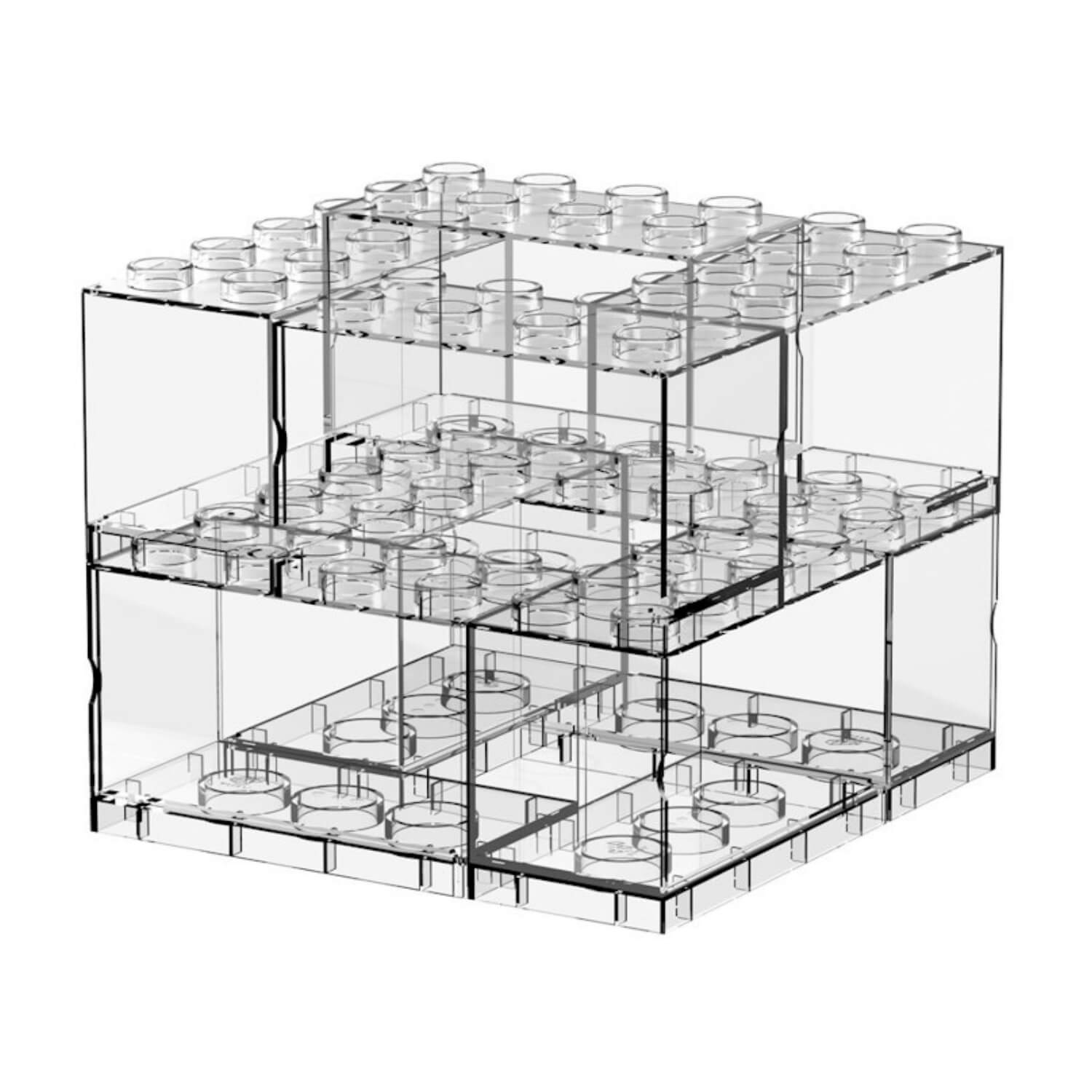 Tiny City Stackble Display Box T-Brick 8 IN 1 Package Combination Stands Cases - 164model