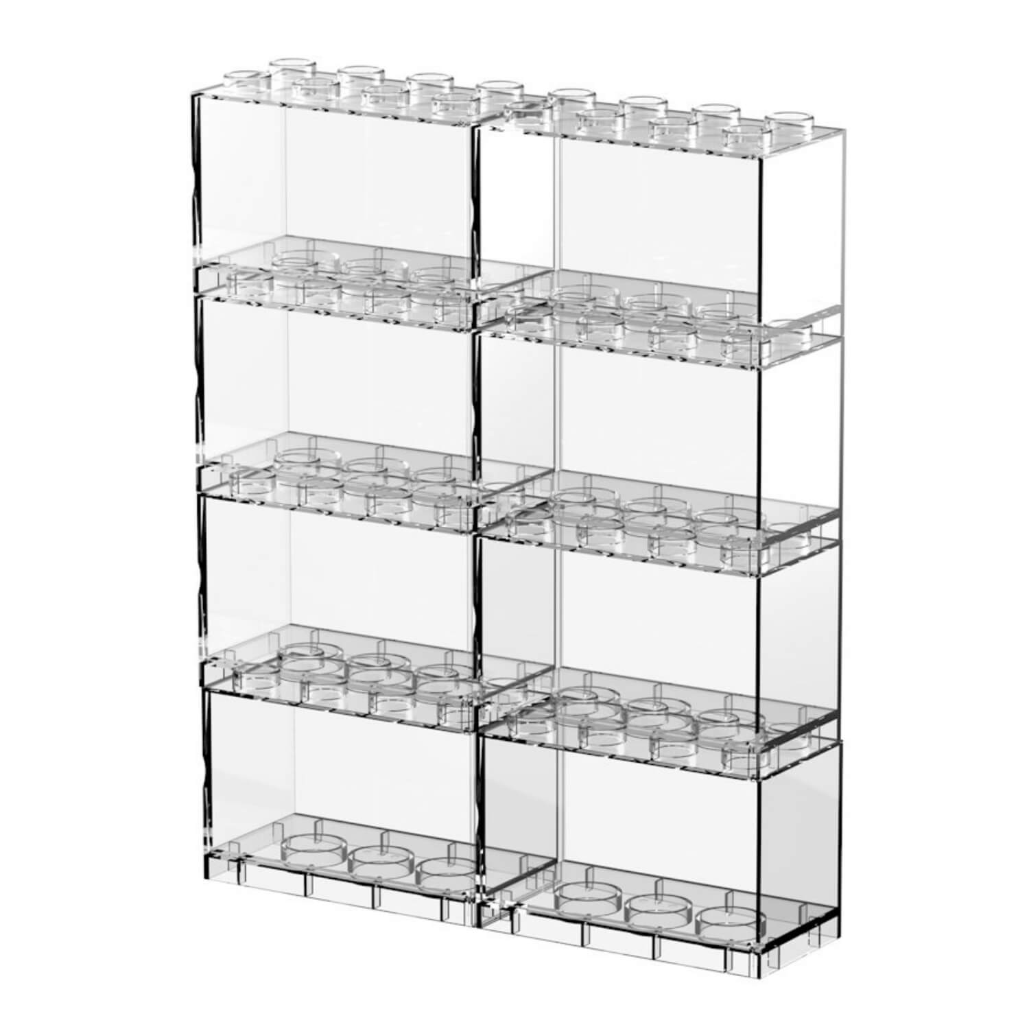 Tiny City Stackble Display Box T-Brick 8 IN 1 Package Combination Stands Cases - 164model