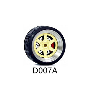 1:64 Scale Rubber Tire Wheels with Brake Disc Universal For Tomica Hotwheels Kyosho Greenlight - 164model