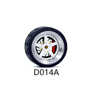 1:64 Scale Rubber Tire Wheels with Brake Disc Universal For Tomica Hotwheels Kyosho Greenlight - 164model