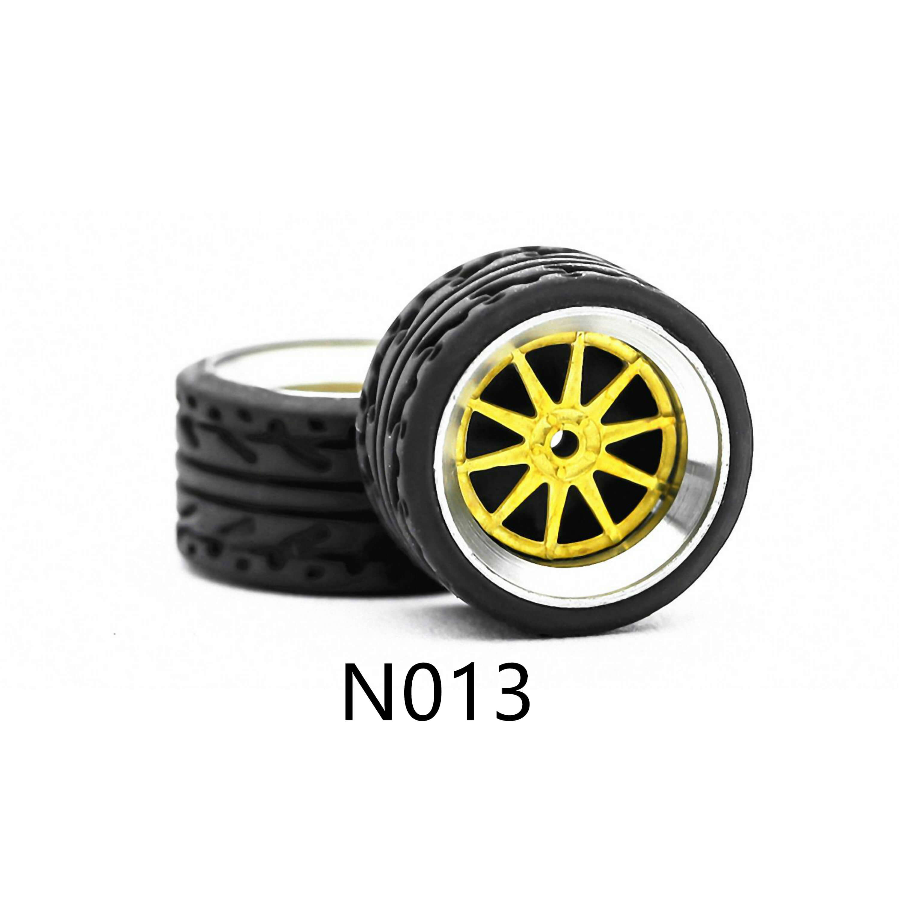4 Pcs Set Wheels Rubber Tire 1/64 Scale Universal For Tomica Hotwheels Kyosho Greenlight - 164model