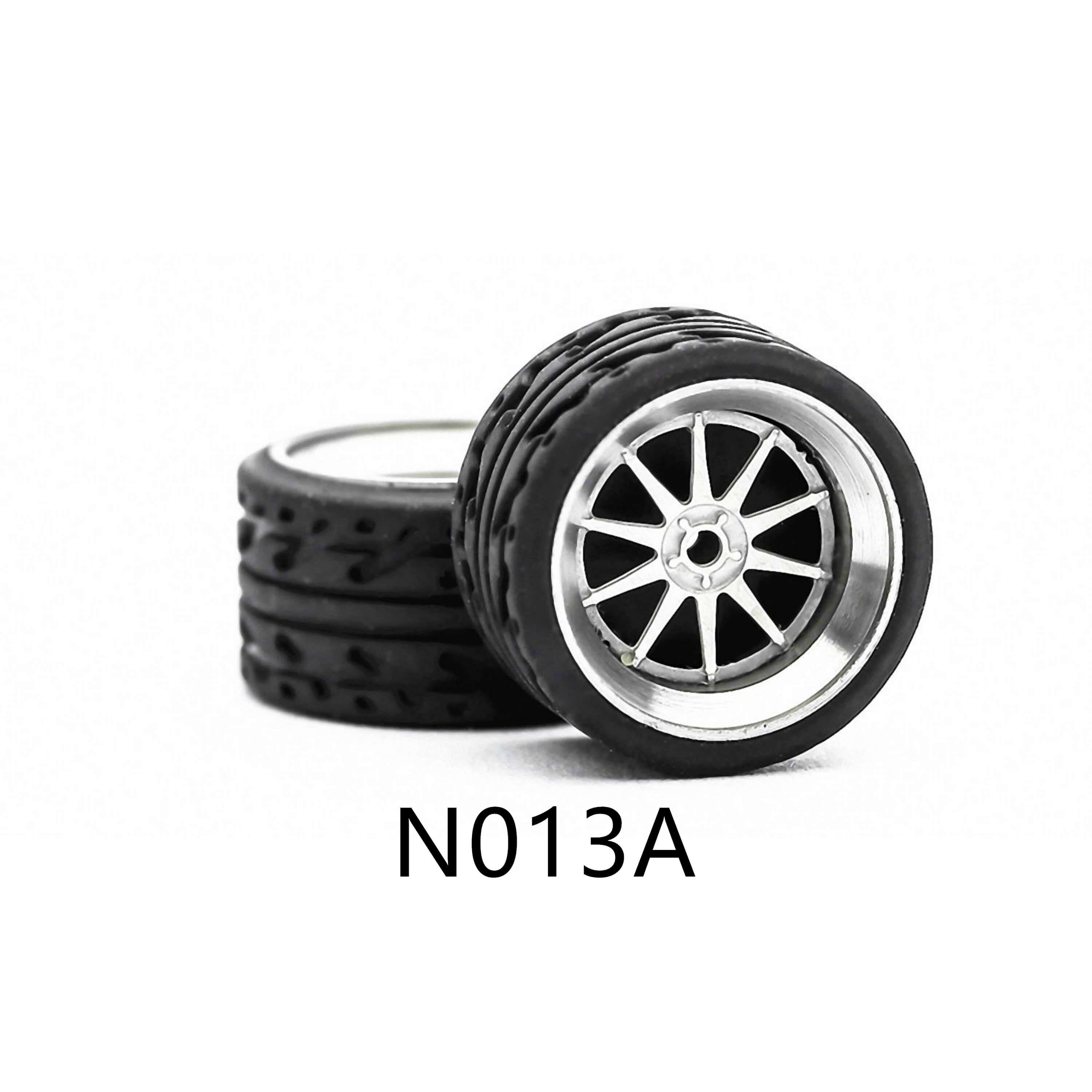 4 Pcs Set Wheels Rubber Tire 1/64 Scale Universal For Tomica Hotwheels Kyosho Greenlight - 164model