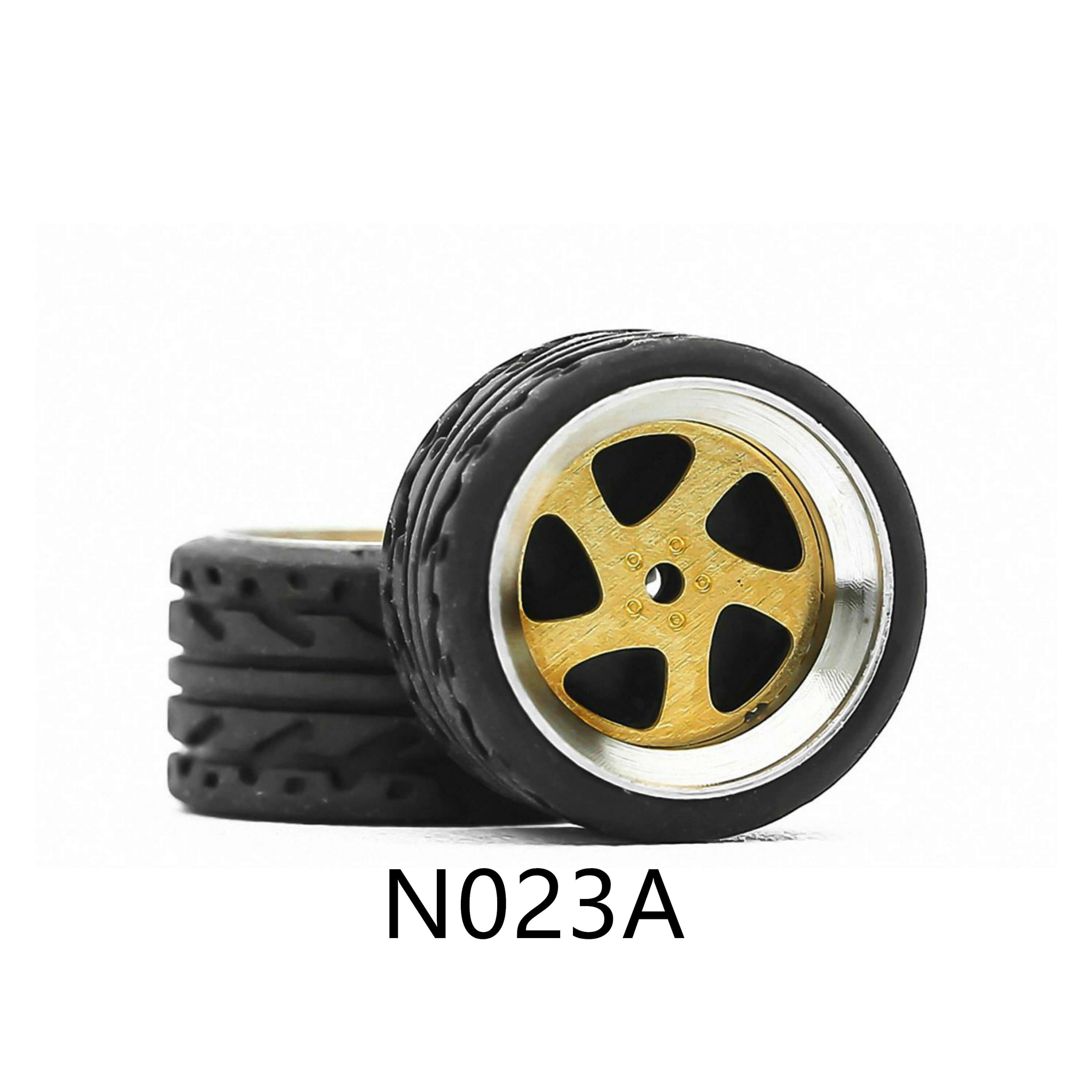 4 Pcs Set Bright Black Wheels Rubber Tire 1/64 Scale Universal For Tomica Hotwheels Kyosho Greenlight - 164model