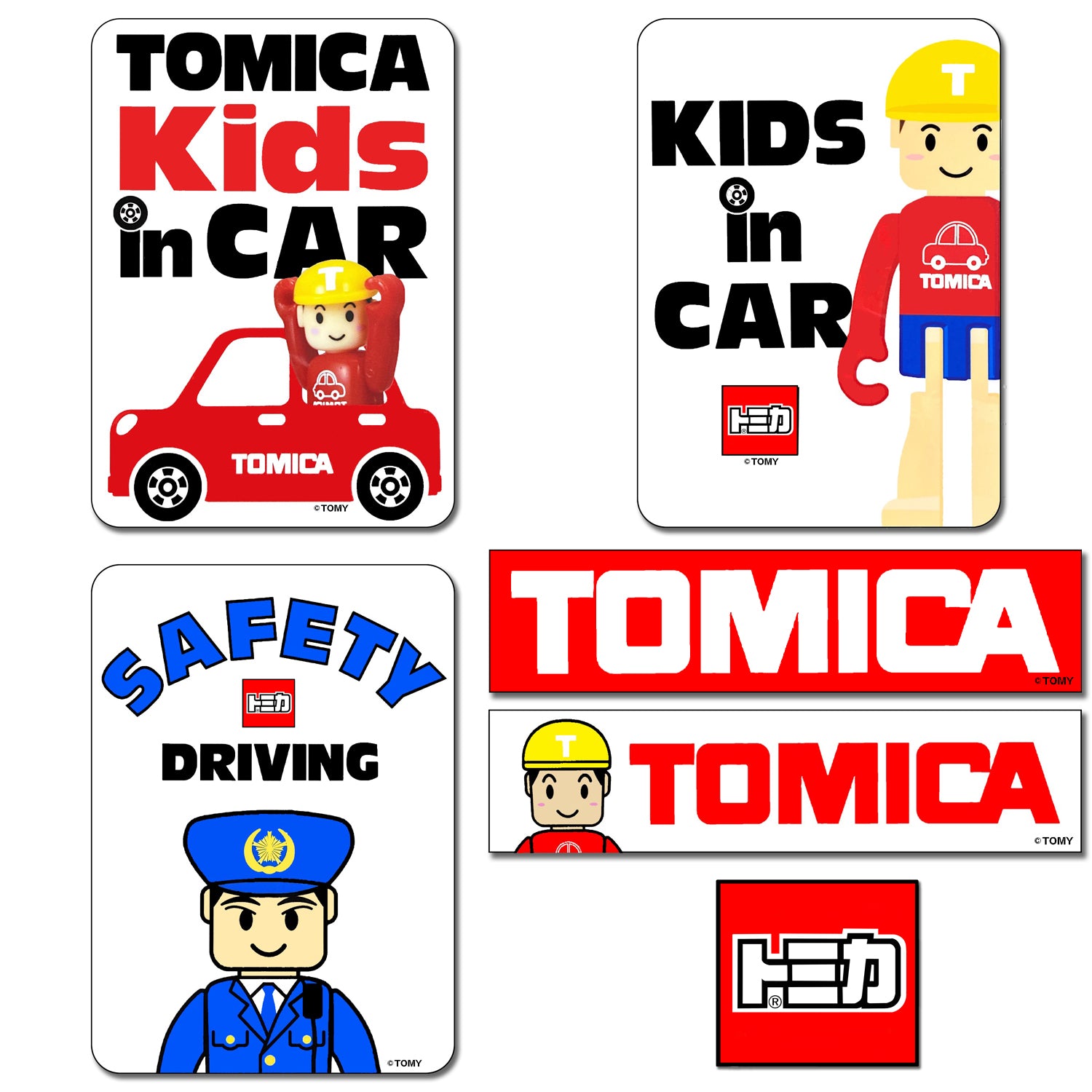 KIDS IN CAR / T-kun Tomica Car Safety Sticker - 164model