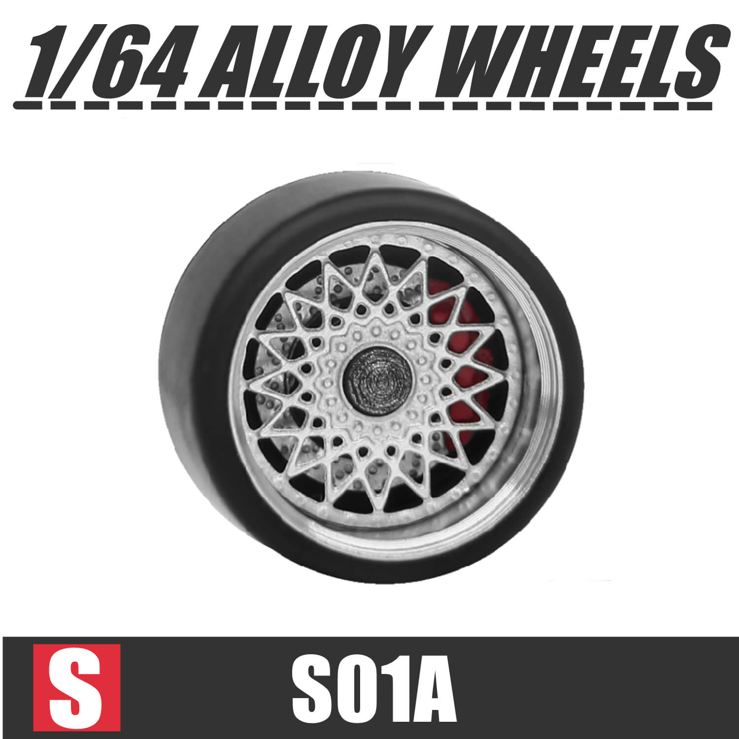 1/64 Scale Wheels and Axles w/ Brake Caliper 1 - 164model