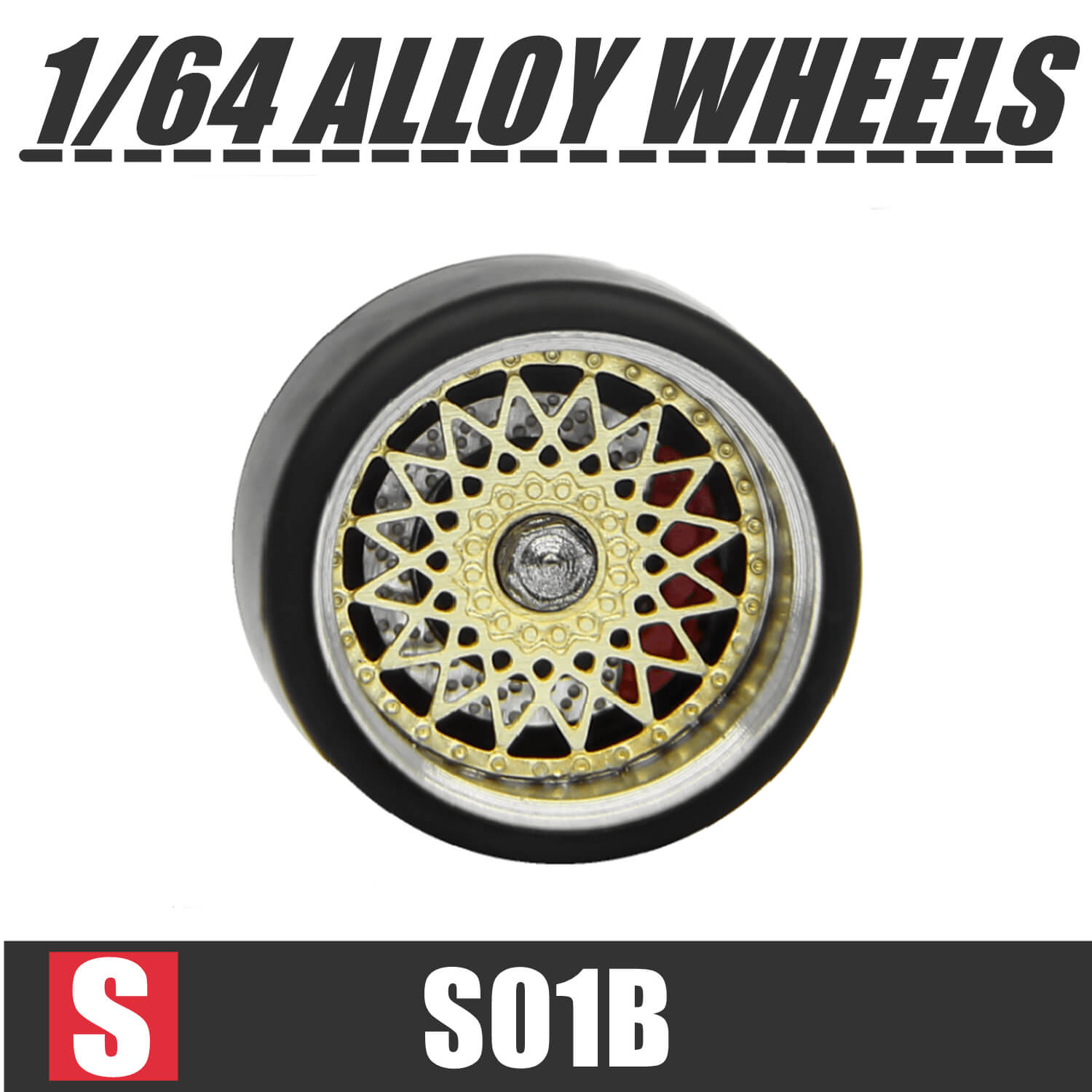 1/64 Scale Wheels and Axles w/ Brake Caliper 1 - 164model