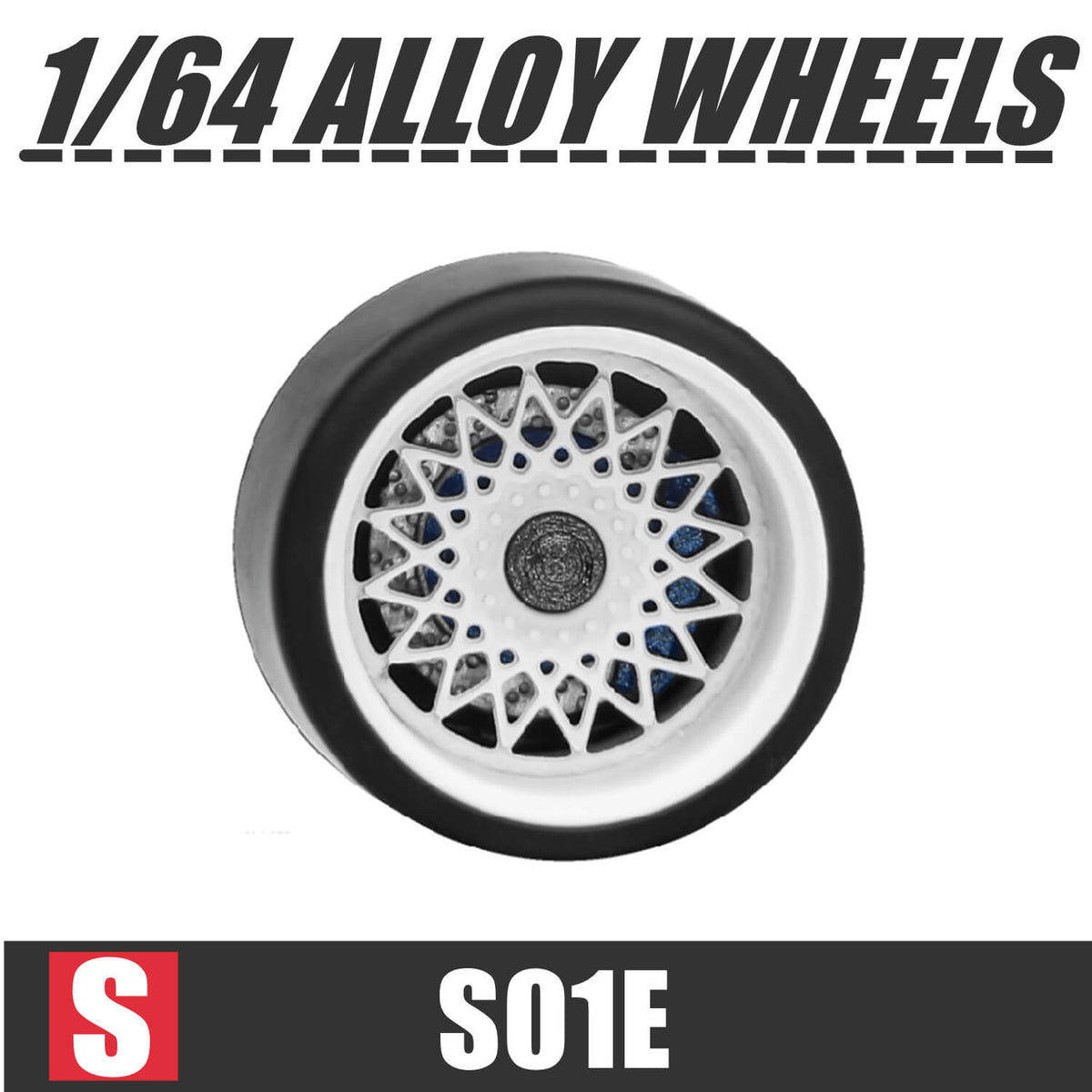 1/64 Scale Wheels 9.5mm Carlomo S-Class S01 S02 S03 – 164model