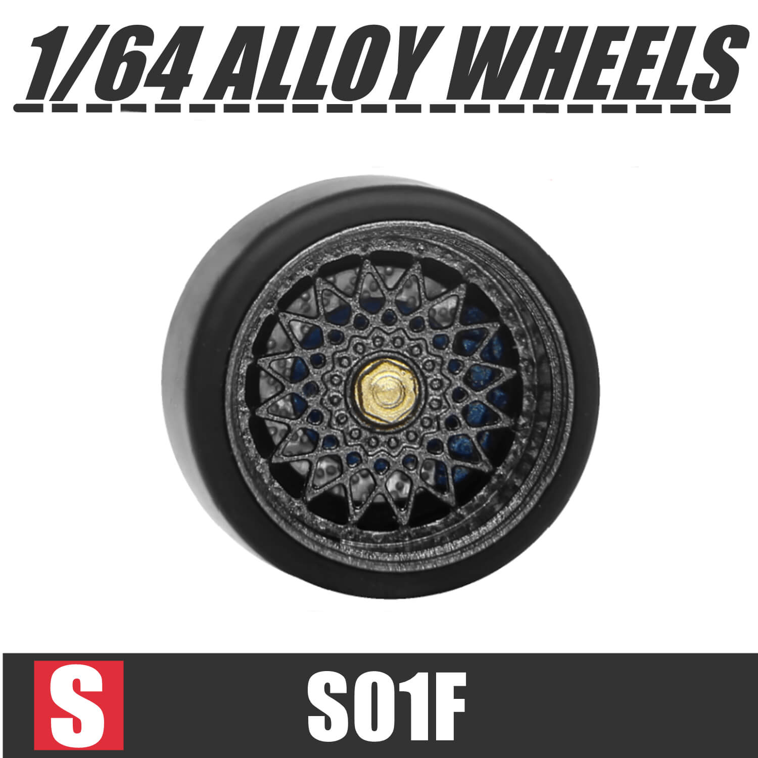 1/64 Scale Wheels and Axles w/ Brake Caliper 1 - 164model