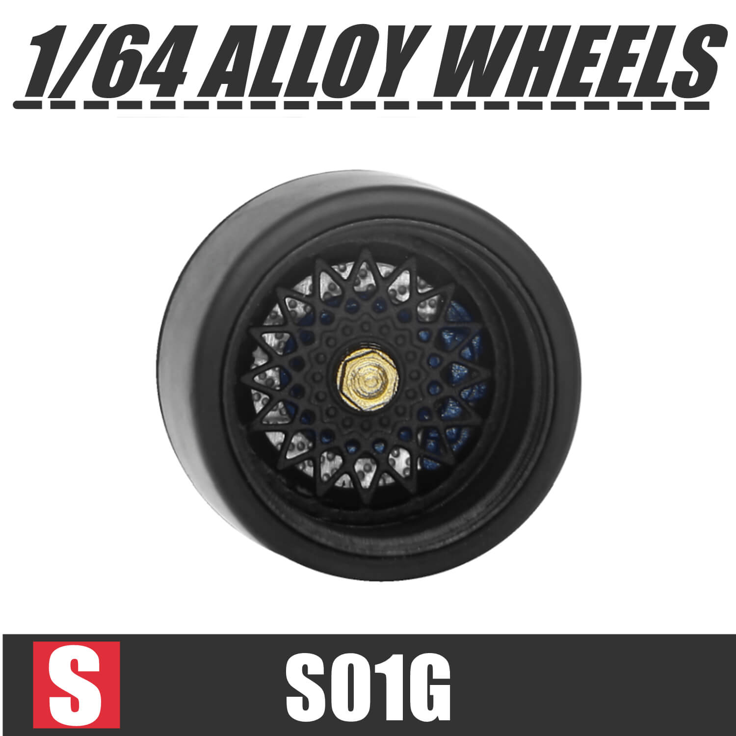 1/64 Scale Wheels 9.5mm Carlomo S-Class S01 S02 S03 – 164model