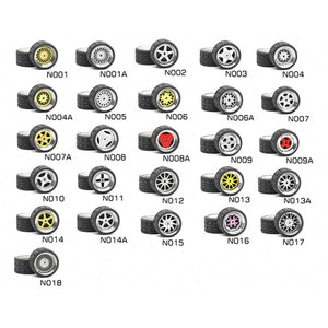 4 Pcs Set Wheels Rubber Tire 1/64 Scale Universal For Tomica Hotwheels Kyosho Greenlight - 164model