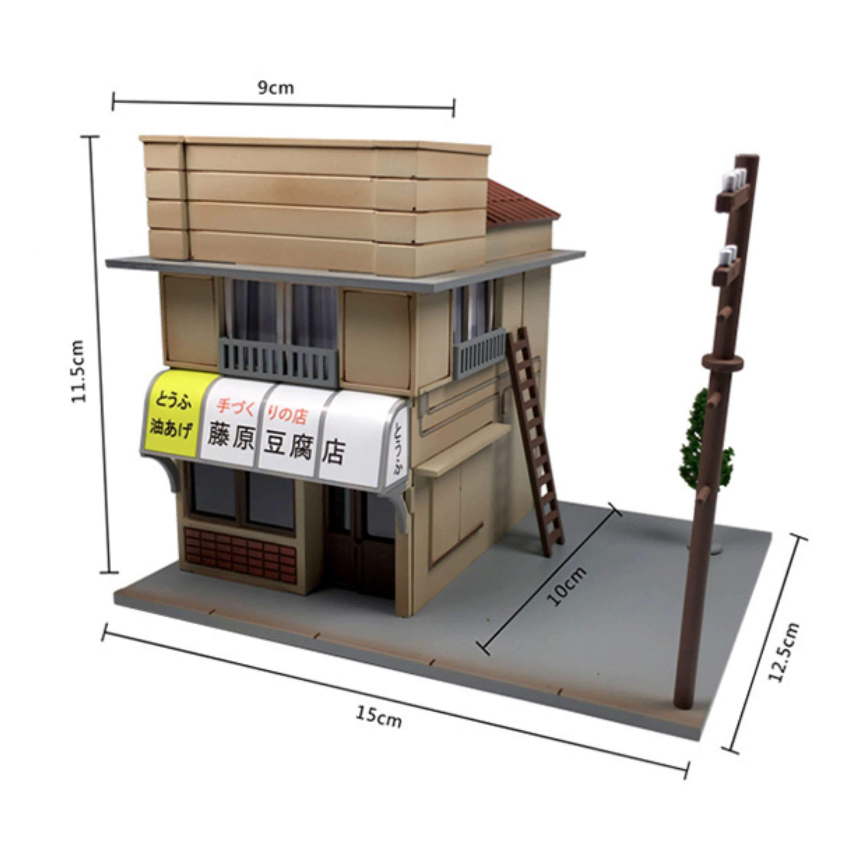 Initial D Tofu Shop with Lights Diorama Display Scene 1:64 - 164model